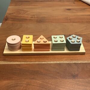 GOPO Toys Wooden Shape Sorter and Stacker